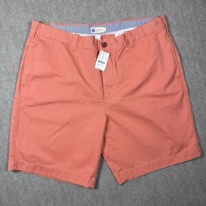 J CREW Broken-In Chino Shorts Mens 38W 9" Coral  Stretch Flat Front NWT